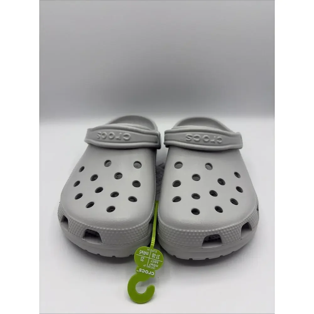 Crocs Classic Clog Authentic Shoe Style 10001 Sz US MEN 5 Women 7 NWT Gray Grey
